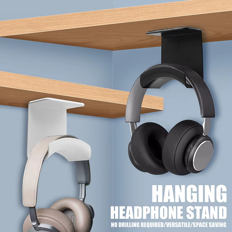 Headphone Stand Desk - Universal Headphone Stand Adhesive Plastic Wall