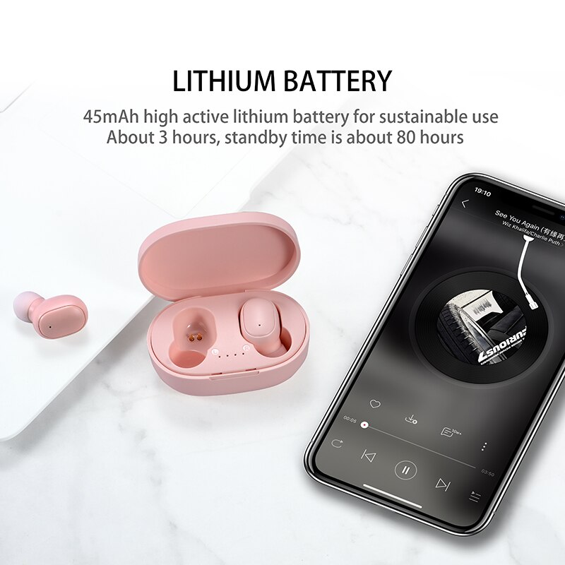 A6S TWS Earphones Wireless Blu - Bluetooth Headset On Ear 评论和价格