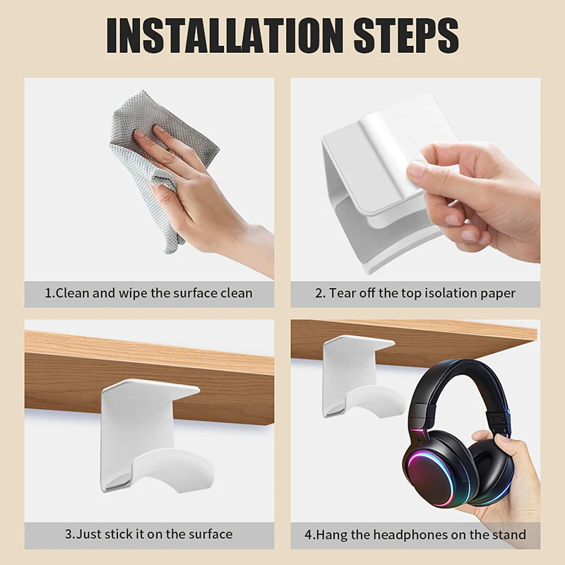 Universal Headphone Stand Adhe - Headphone Stand Desk 评论和价格
