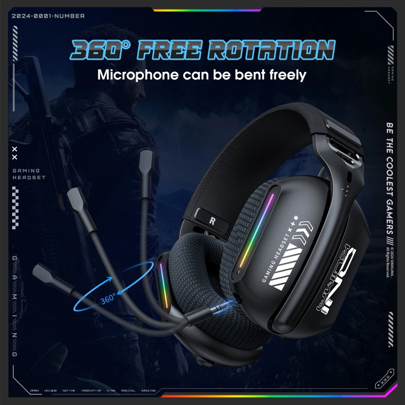 ONIKUMA GT808 Wireless Gaming  - Gaming Headset Rgb 评论和价格