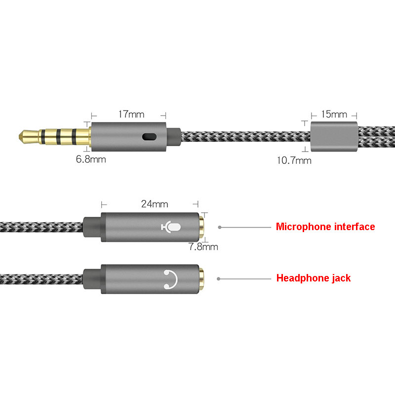 1PCS 3.5mm Audio Splitter Y Ja - Earphone Splitter Jack 评论和价格