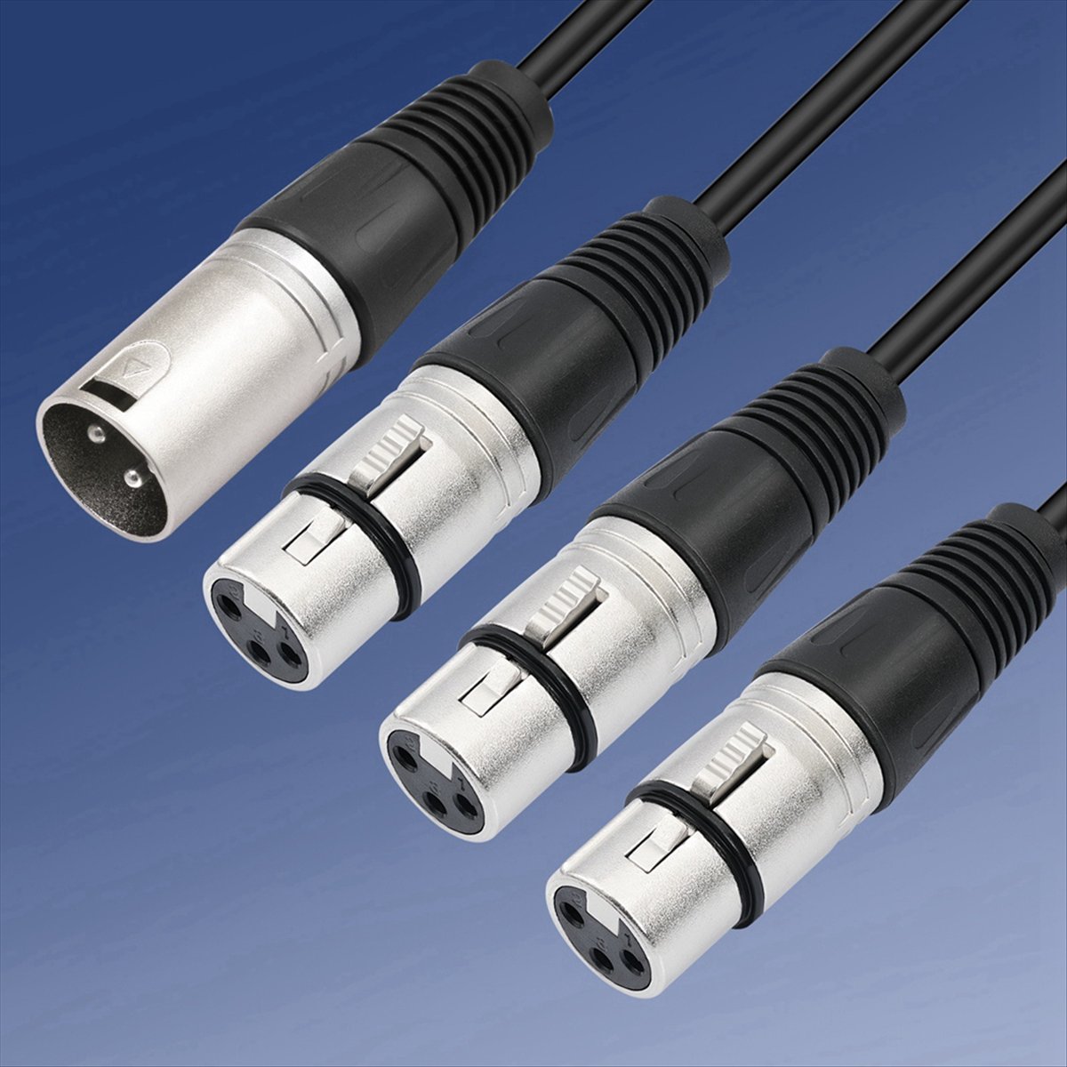 (PQWN) 3Pin XLR Male to 3 Fema - Audio Splitter Y 评论和价格