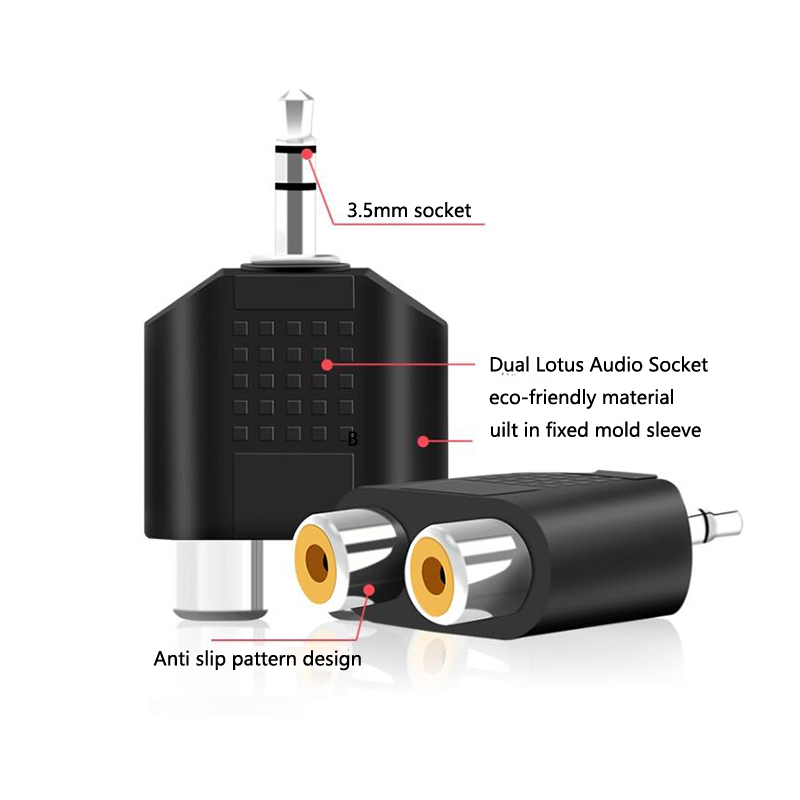 1/2/4pcs 3.5 mm Jack Stereo AU - Earphone Splitter Jack 评论和价格