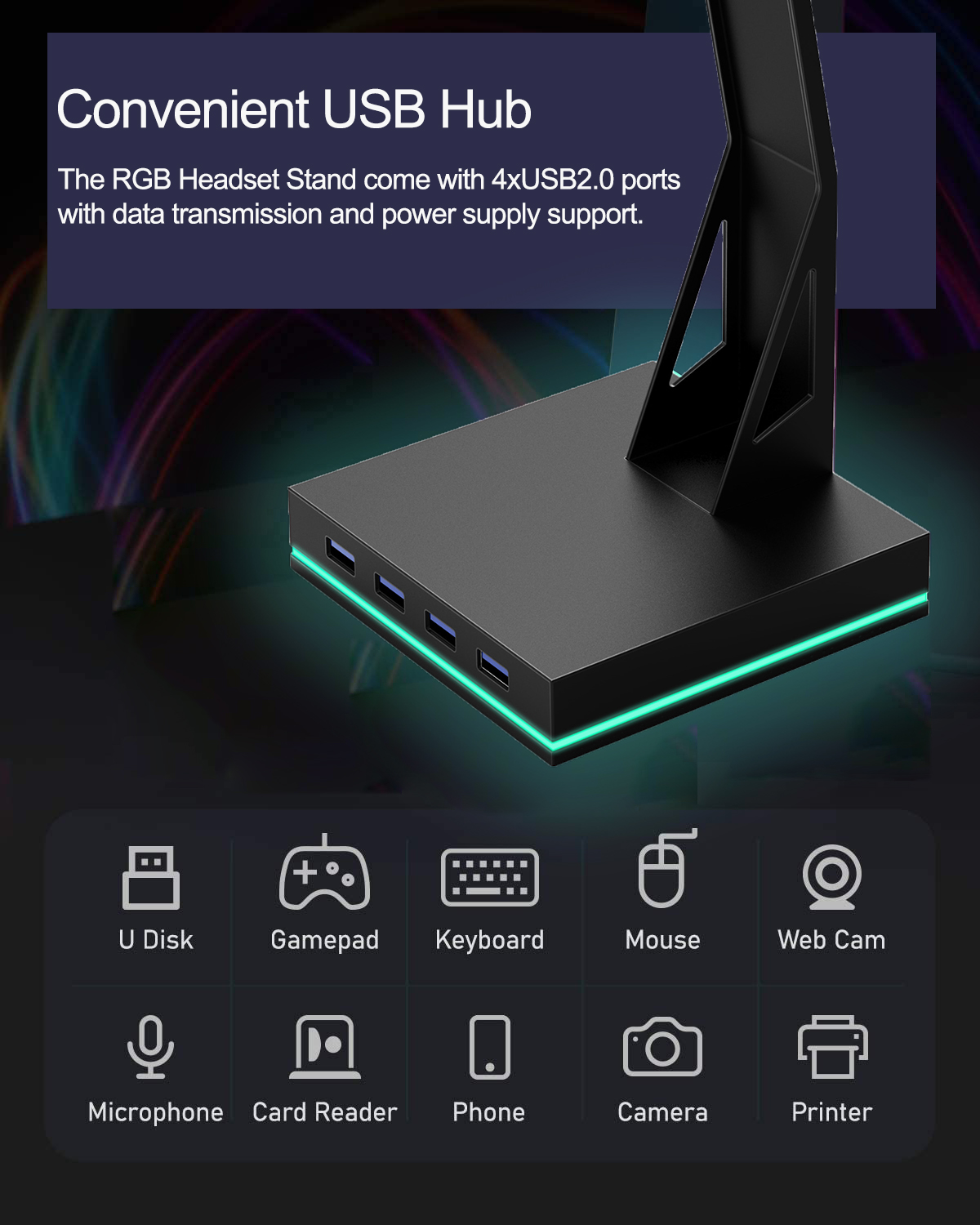 Hot Sale RGB Gaming Stand 4 US - Gaming Headset Rgb 评论和价格