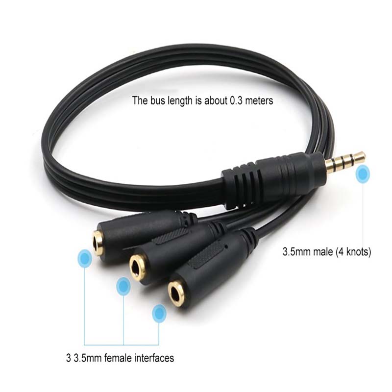 1Pc 3.5mm 3 Way Port Aux Multi - Earphone Splitter Jack 评论和价格