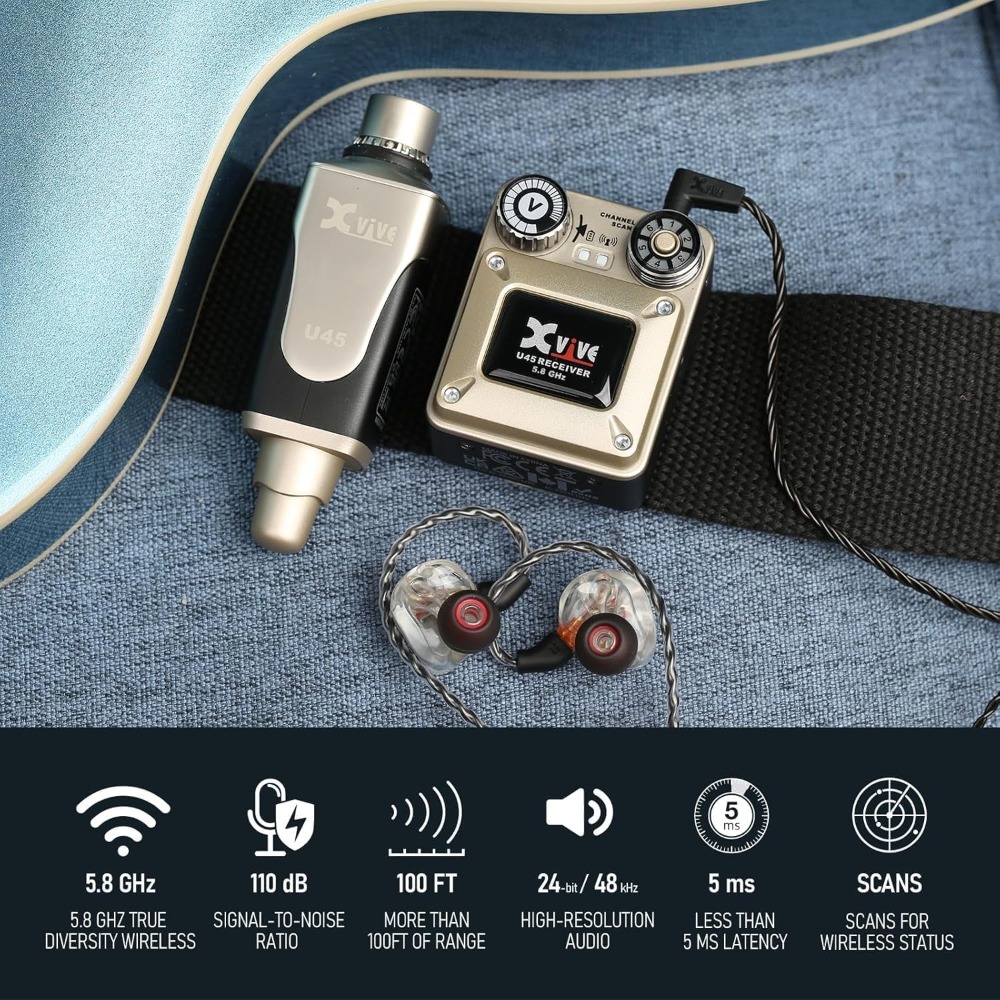 Xvive U45 Wireless in Ear Moni - In Ear Monitor Iem 评论和价格