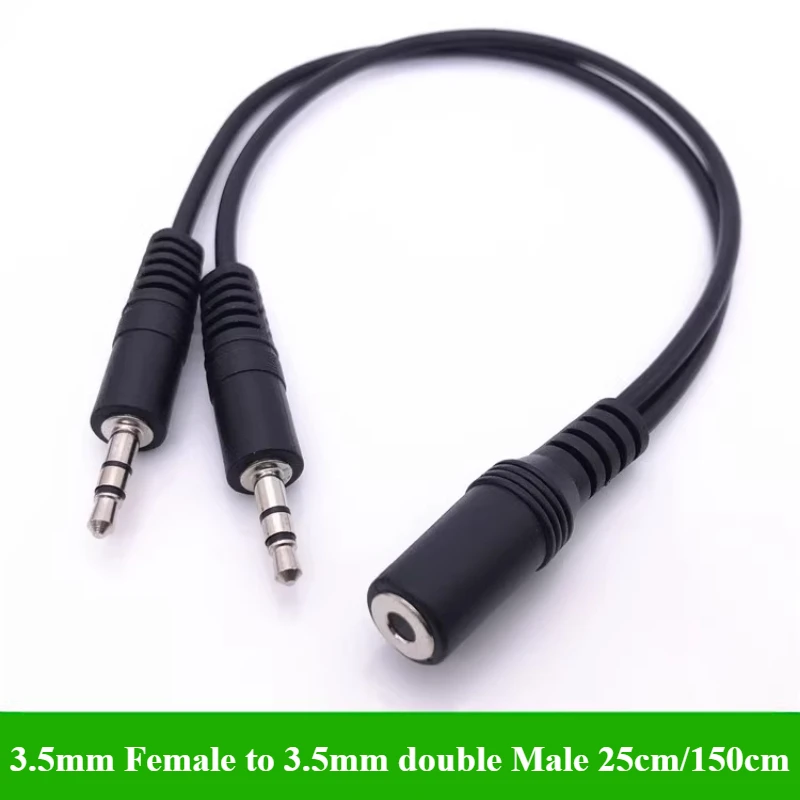 2/5Pcs/lot 3.5mm 1 to 2 Audio  - Earphone Splitter Jack 评论和价格
