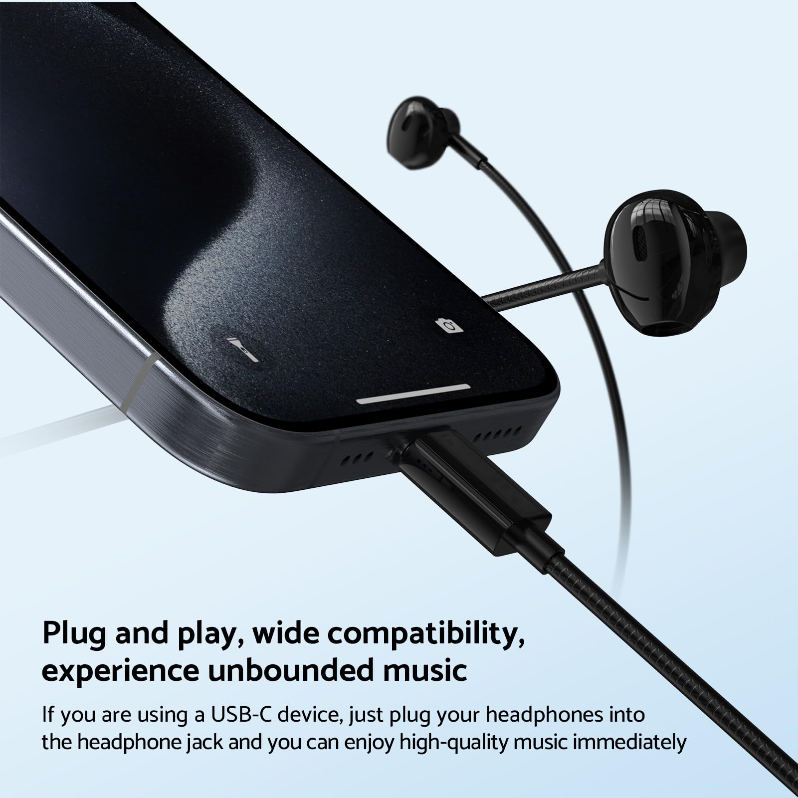 Type C 3.5mm HIFI Stereo Wired - Wired Earphone Mic 评论和价格