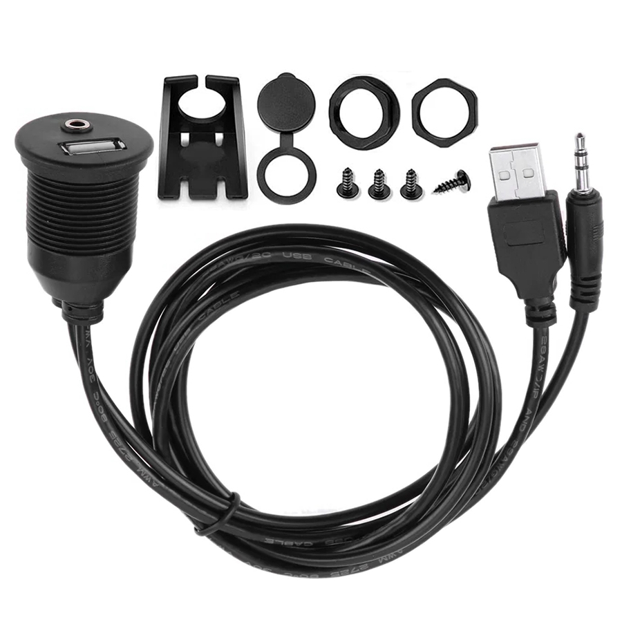 1M USB & 3.5mm AUX Male to Fem - Cable Extension 3.5 评论和价格