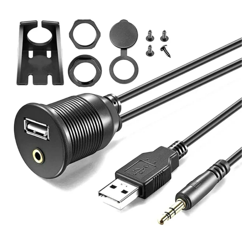 1M USB & 3.5mm AUX Male to Fem - Cable Extension 3.5 评论和价格