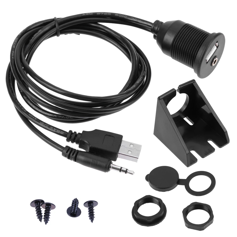 1M USB & 3.5mm AUX Male to Fem - Cable Extension 3.5 评论和价格