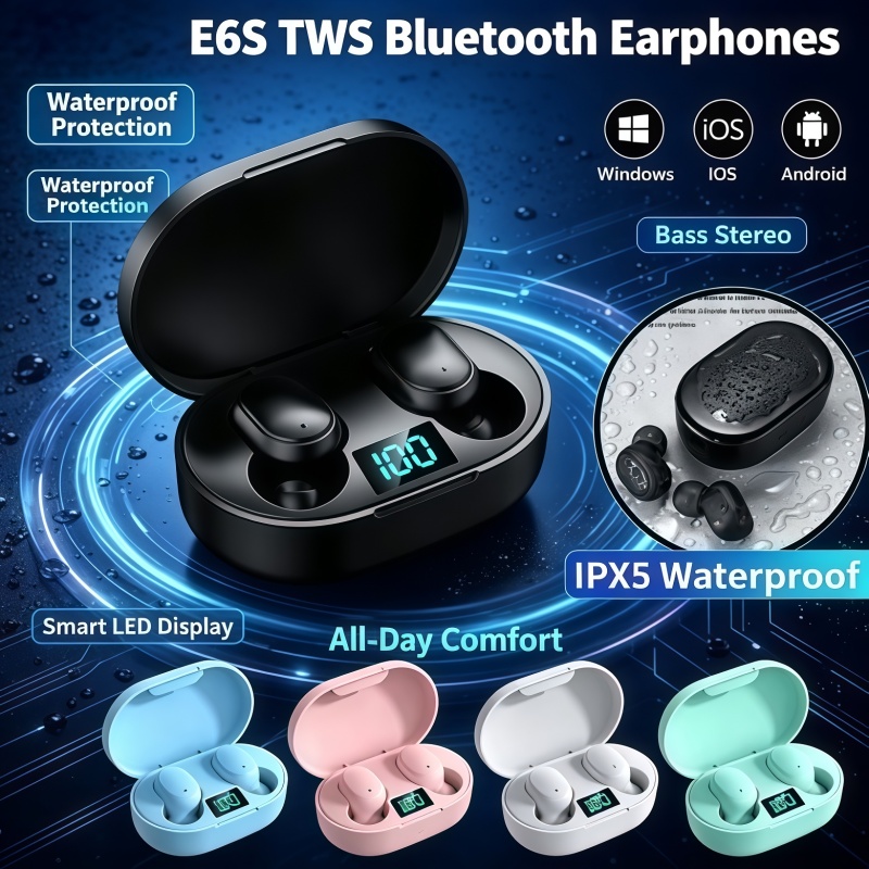 2026Hot-selling TWS E6S Fone B - Bluetooth Headset On Ear 评论和价格