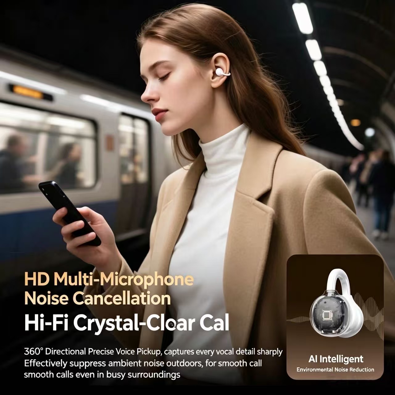 Open Ear Clip Bluetooth Headph - Sports Earphone Hook 评论和价格
