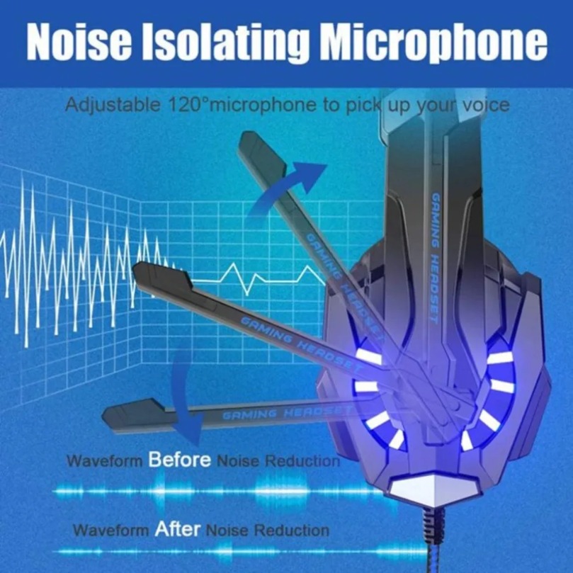 Gaming Headset Deep Bass Stere - Wired Earphone Mic 评论和价格