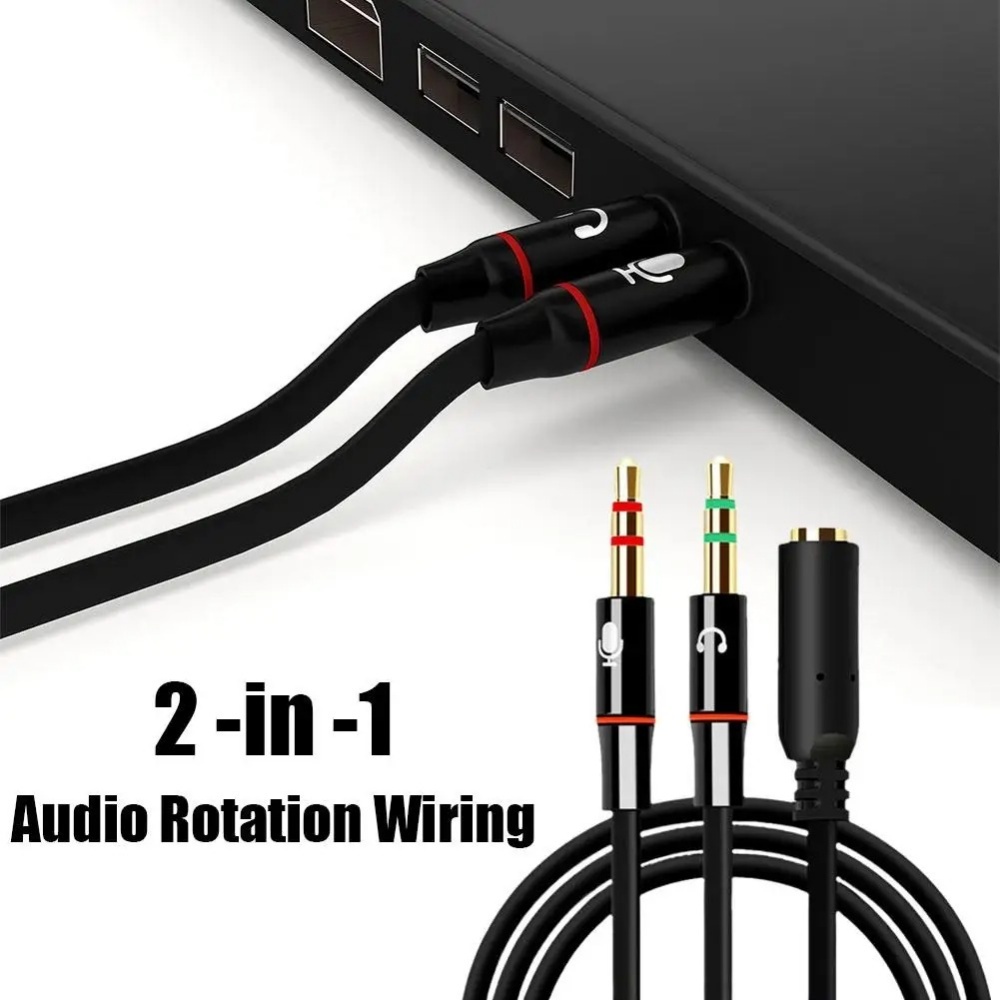 3.5mm Headphone Microphone Aud - Audio Splitter Y 评论和价格