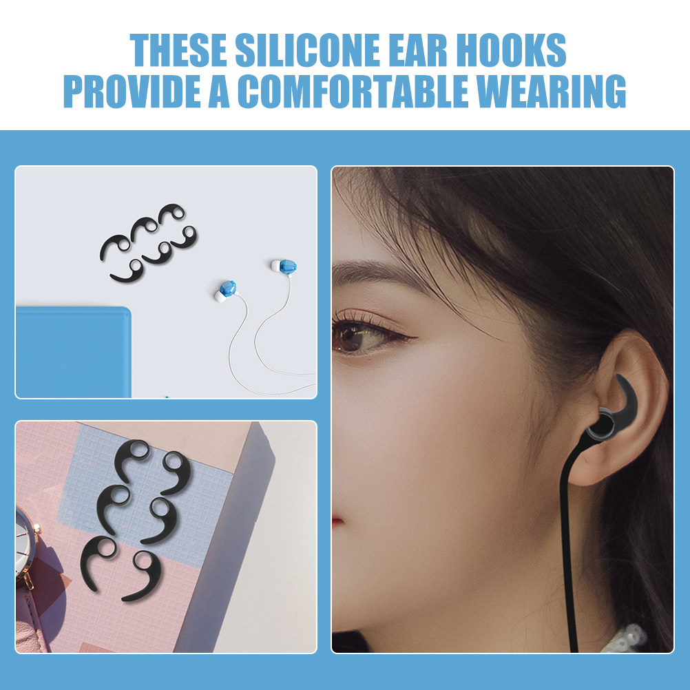 12Pcs Ear Hooks Silicone Sport - Silicone Ear Tip Replacement 评论和价格