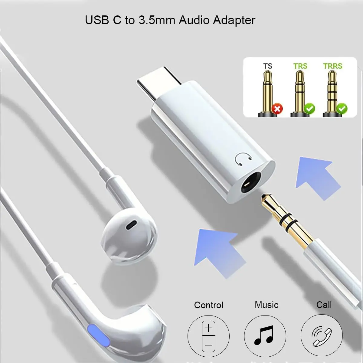 USB C to 3.5mm Earphone Adapte - Usb C Earphone 评论和价格