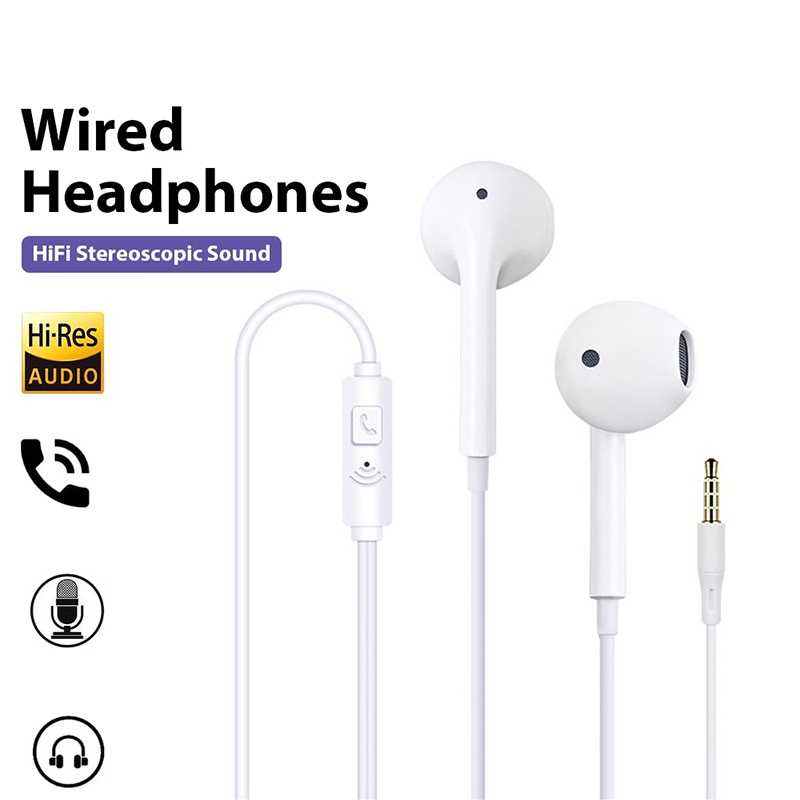 3.5mm Wired Earphone In Ear He - Wired Earphone Mic 评论和价格