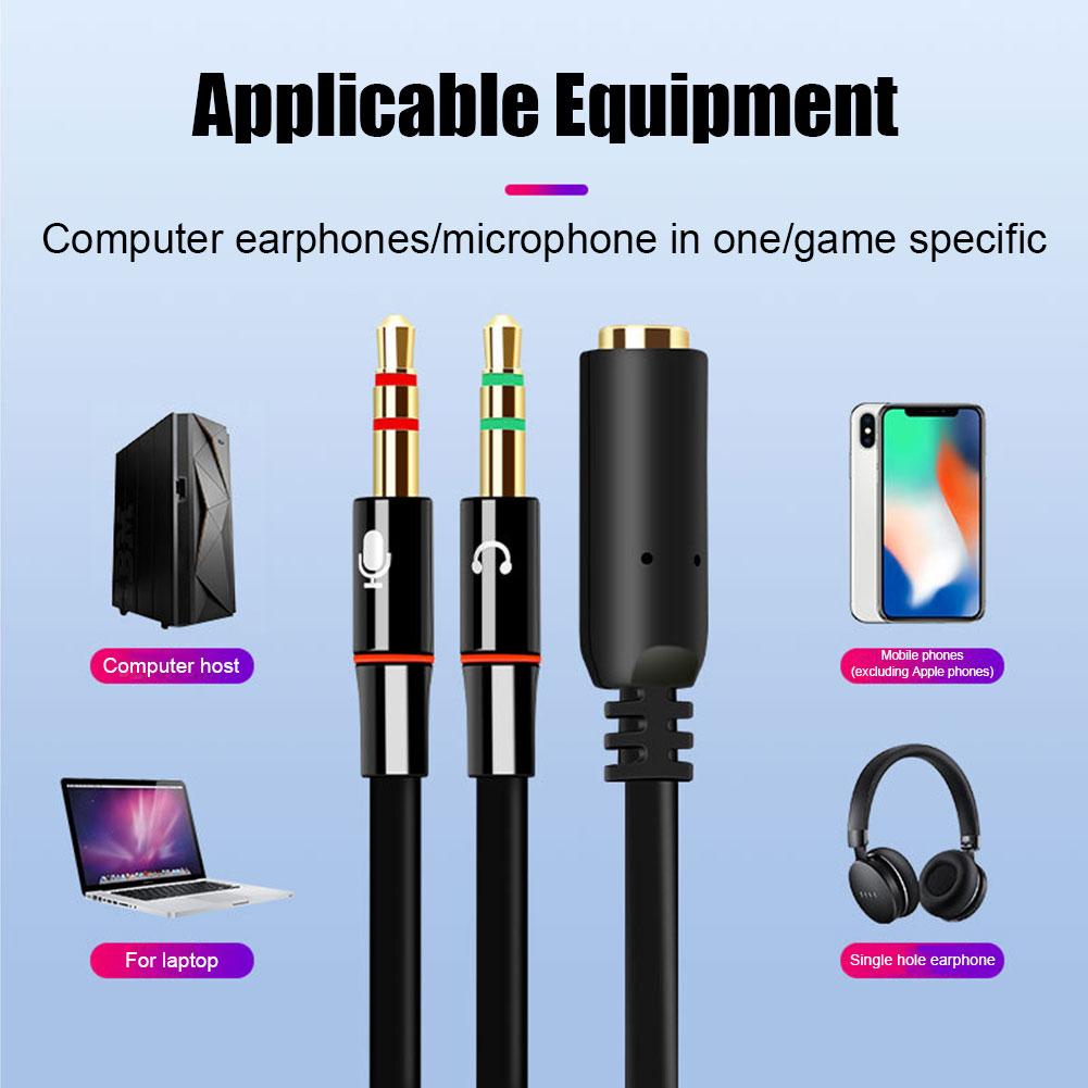 Headphone Microphone Audio Con - Audio Splitter Y 评论和价格
