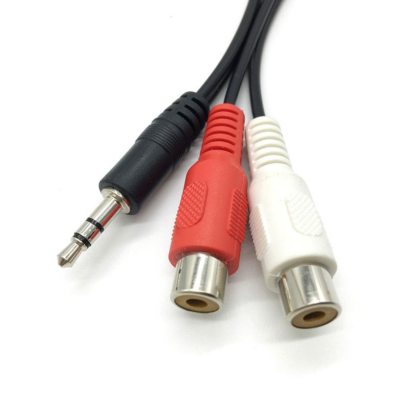 3.5 Jack Male to 2RCA 2AV Fema - Earphone Splitter Jack 评论和价格